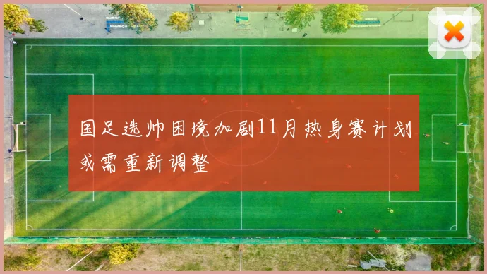 国足选帅困境加剧11月热身赛计划或需重新调整